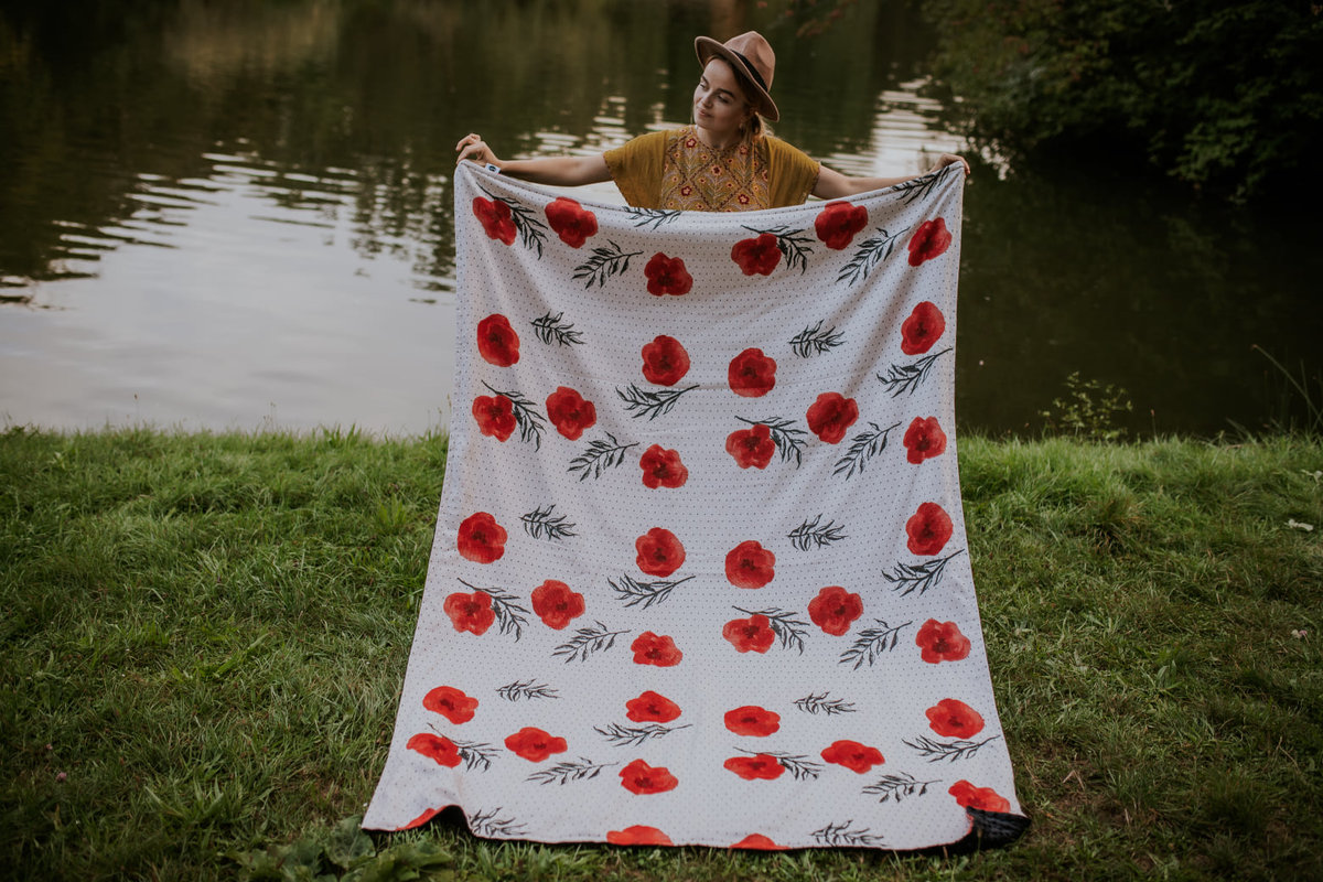 Big blanket "Coquelicots"