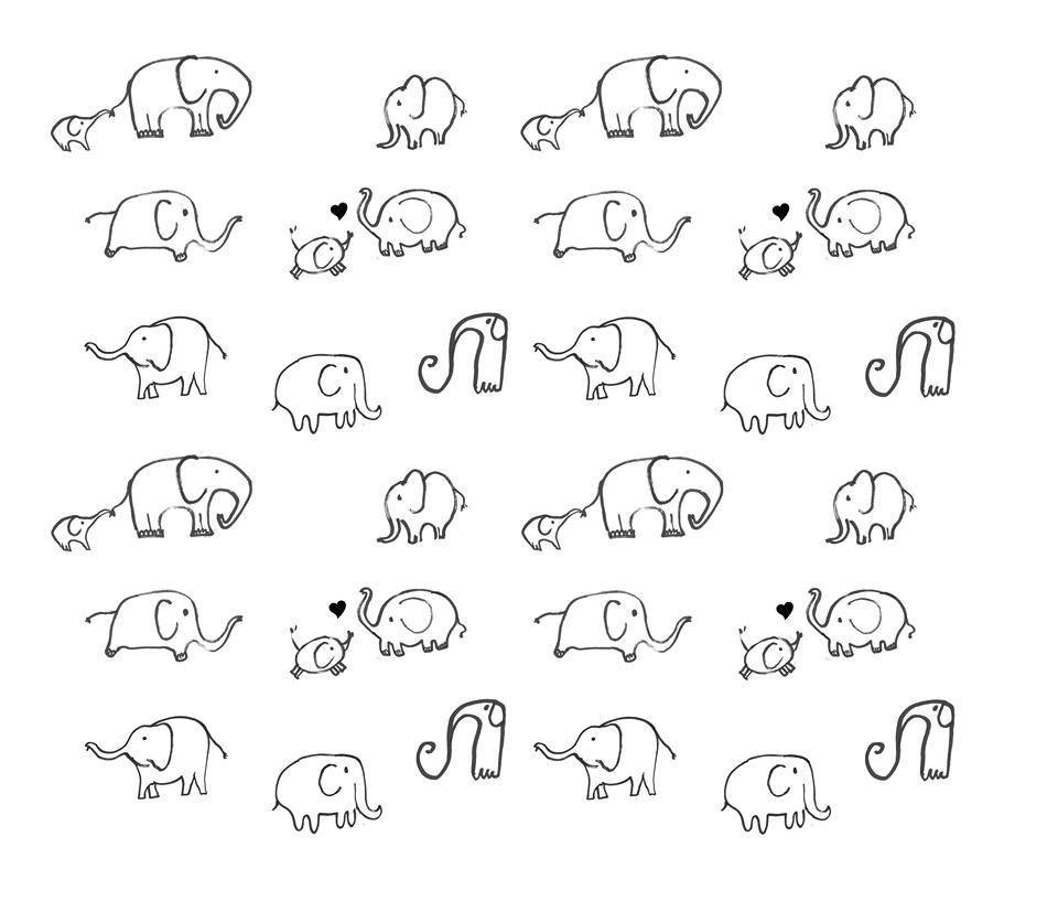 Son d'elephant monochrome