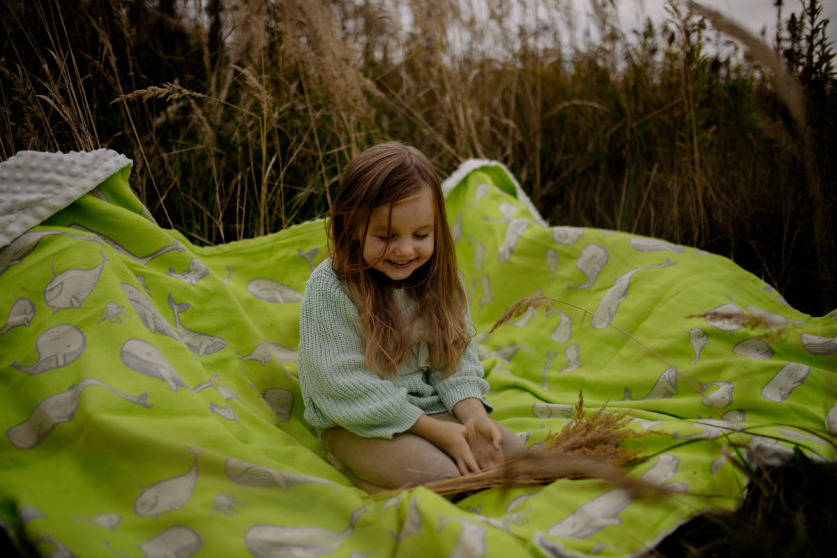 Big blanket "La fontaine de la baleine - Highlighter"