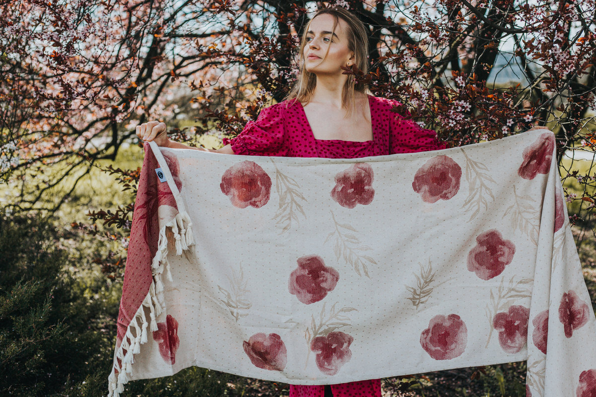 “Les coquelicots - Marshmallow dream” with fringes 🌱