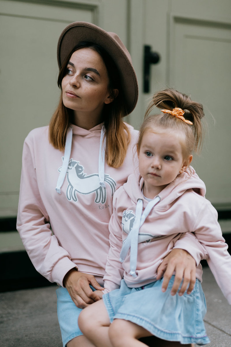 Over the rainbow- light pink hoodies