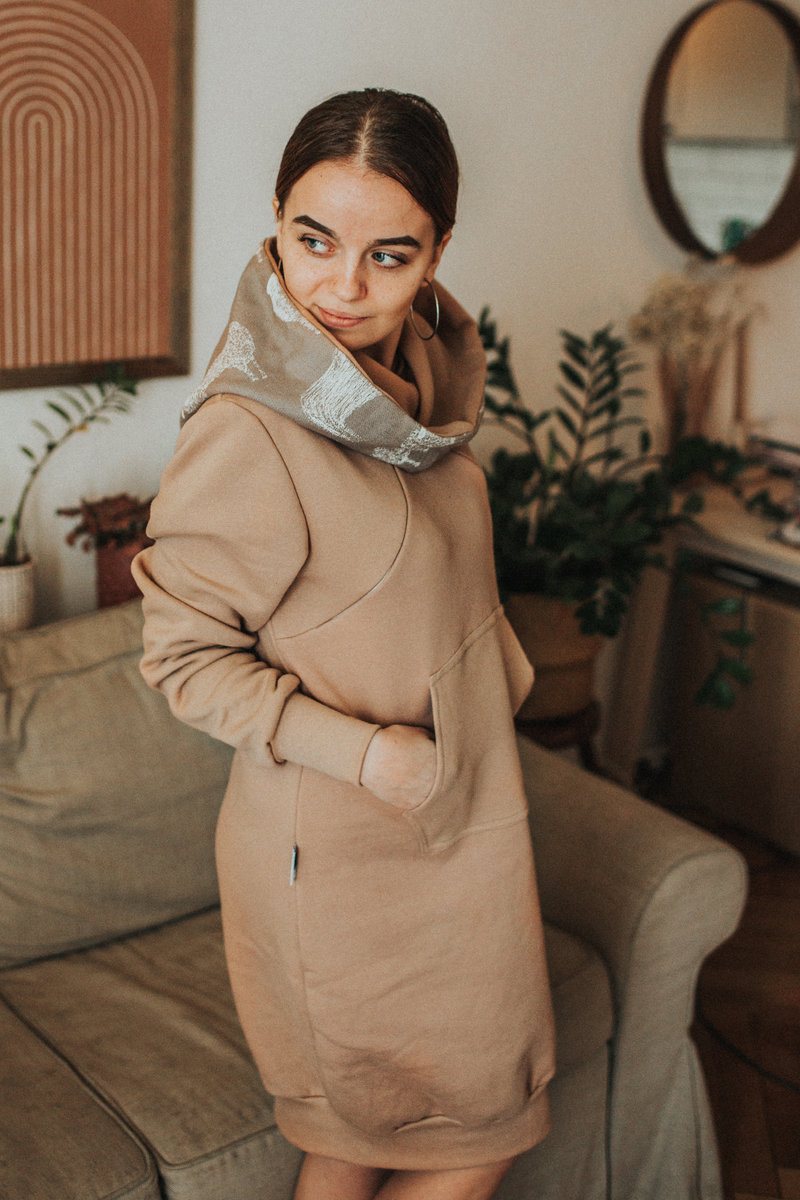 Nursing dress - Beige