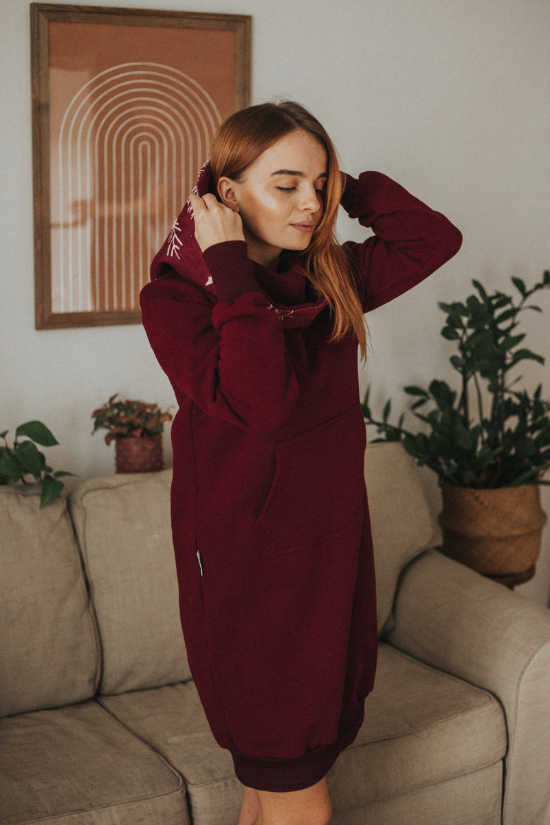 Nursing dress - Burgundy
